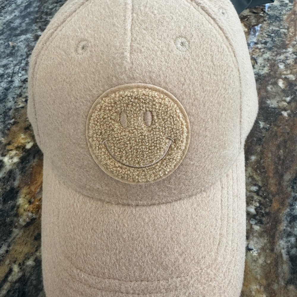 Beige Smiley Cap